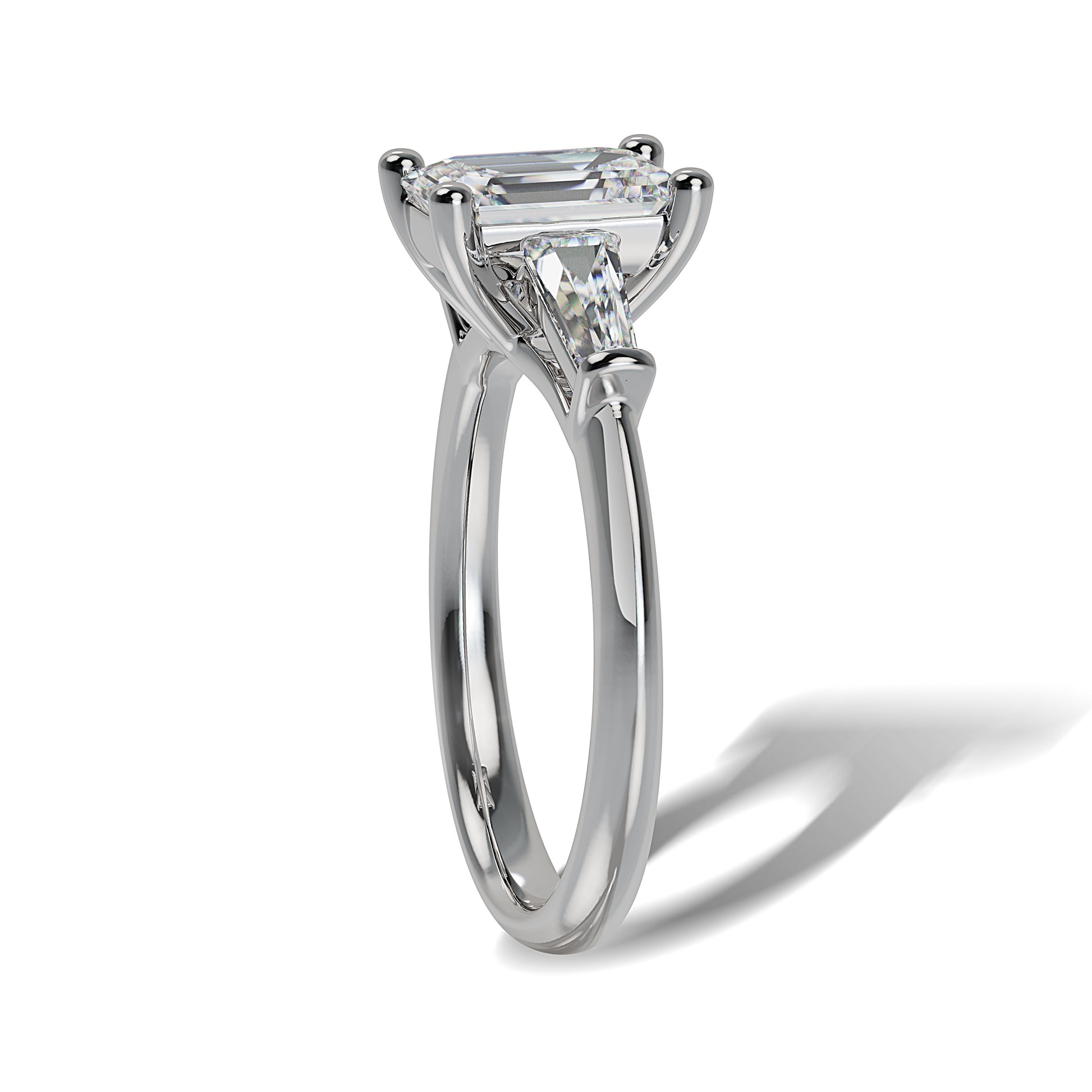 Lab Grown Diamond Three Stone Engagement Ring (8055182819558) (10220931449025)