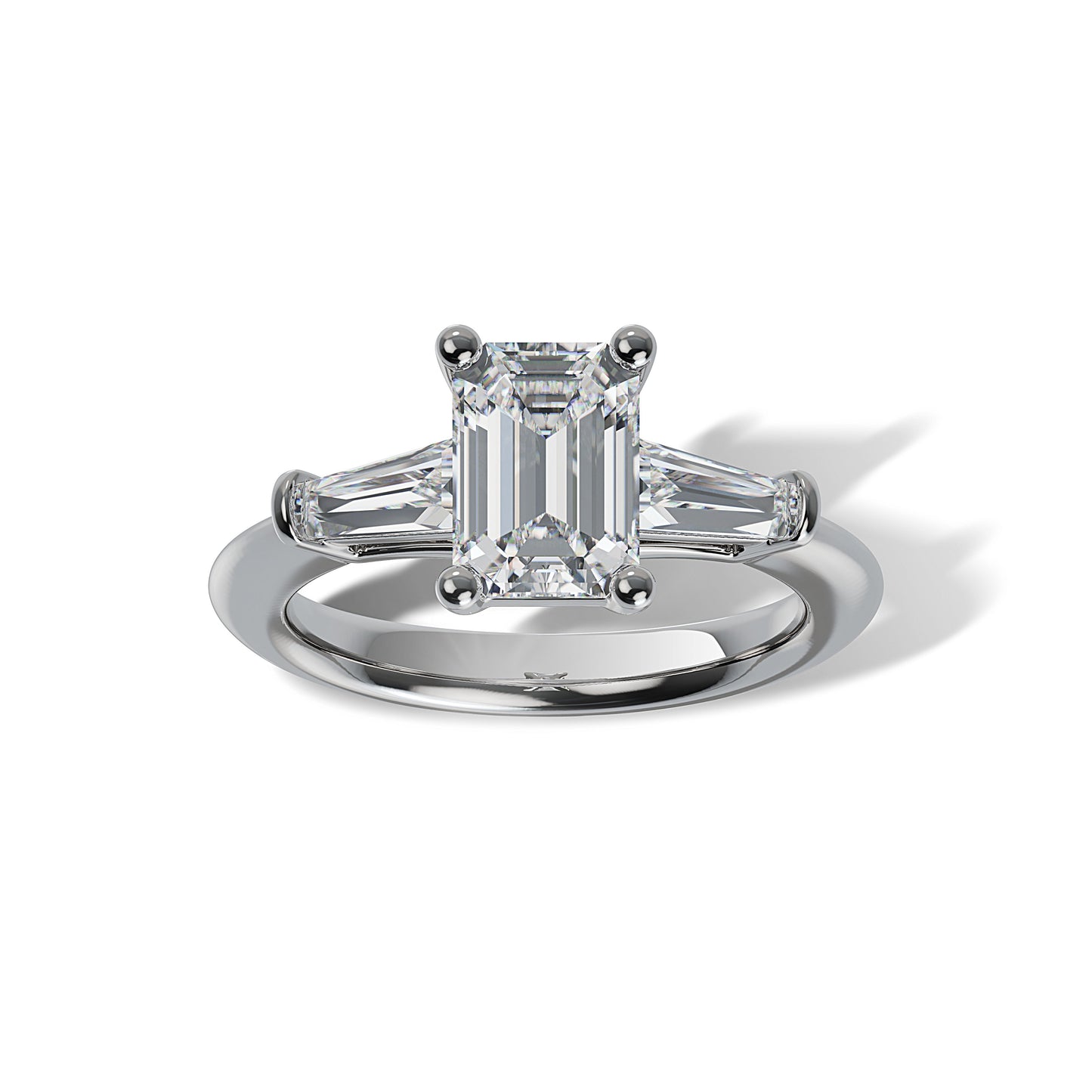 Lab Grown Diamond Three Stone Engagement Ring (8055182819558) (10220931449025)