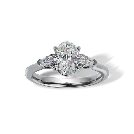 Lab Grown Diamond Three Stone Engagement Ring (8055182852326) (10220930859201)