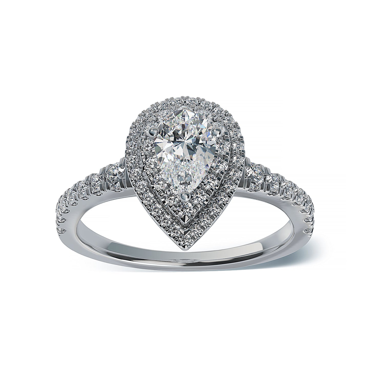 Lab Grown Diamond Halo Engagement Ring (8055183147238) (10220920111297)