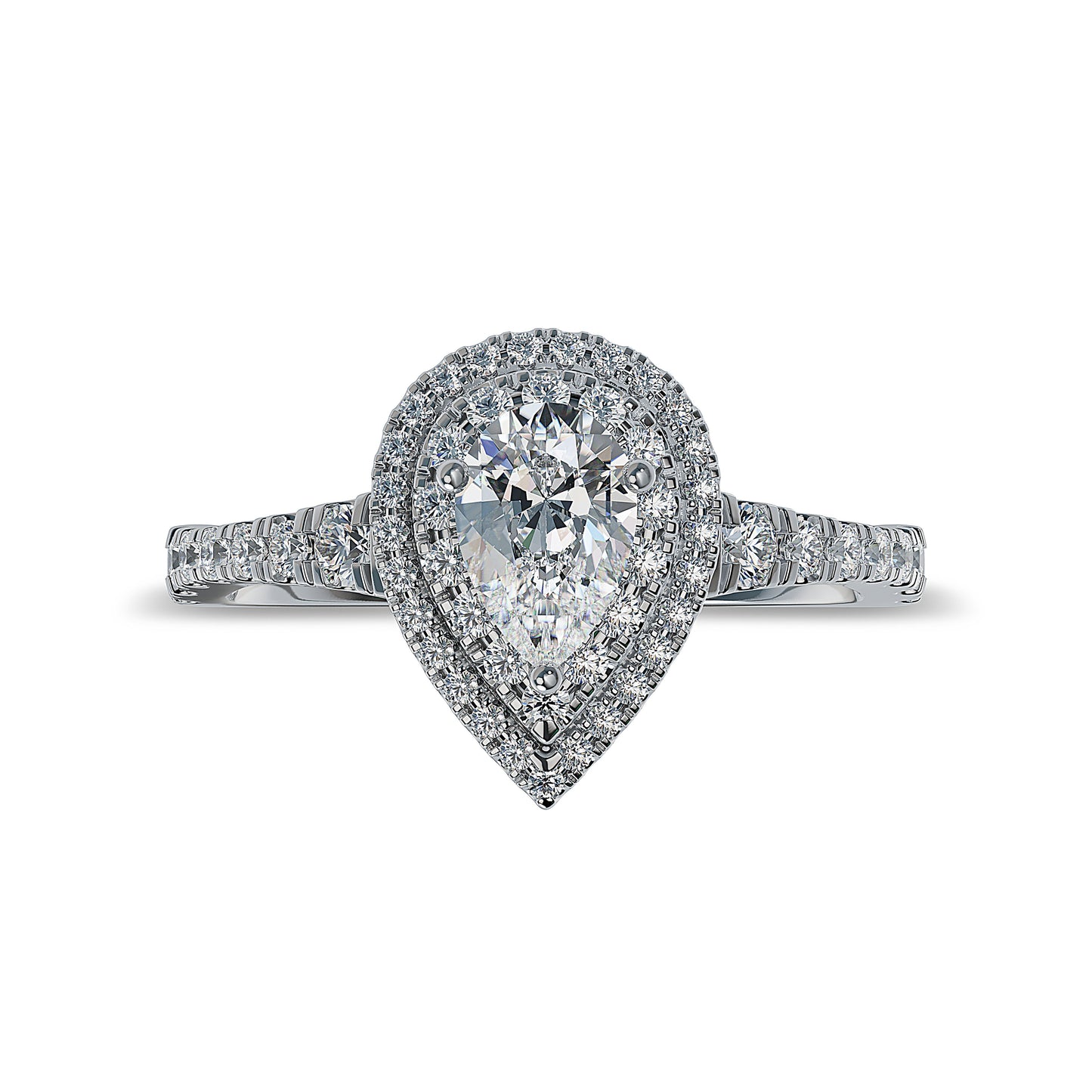 Lab Grown Diamond Halo Engagement Ring (8055183147238) (10220920111297)