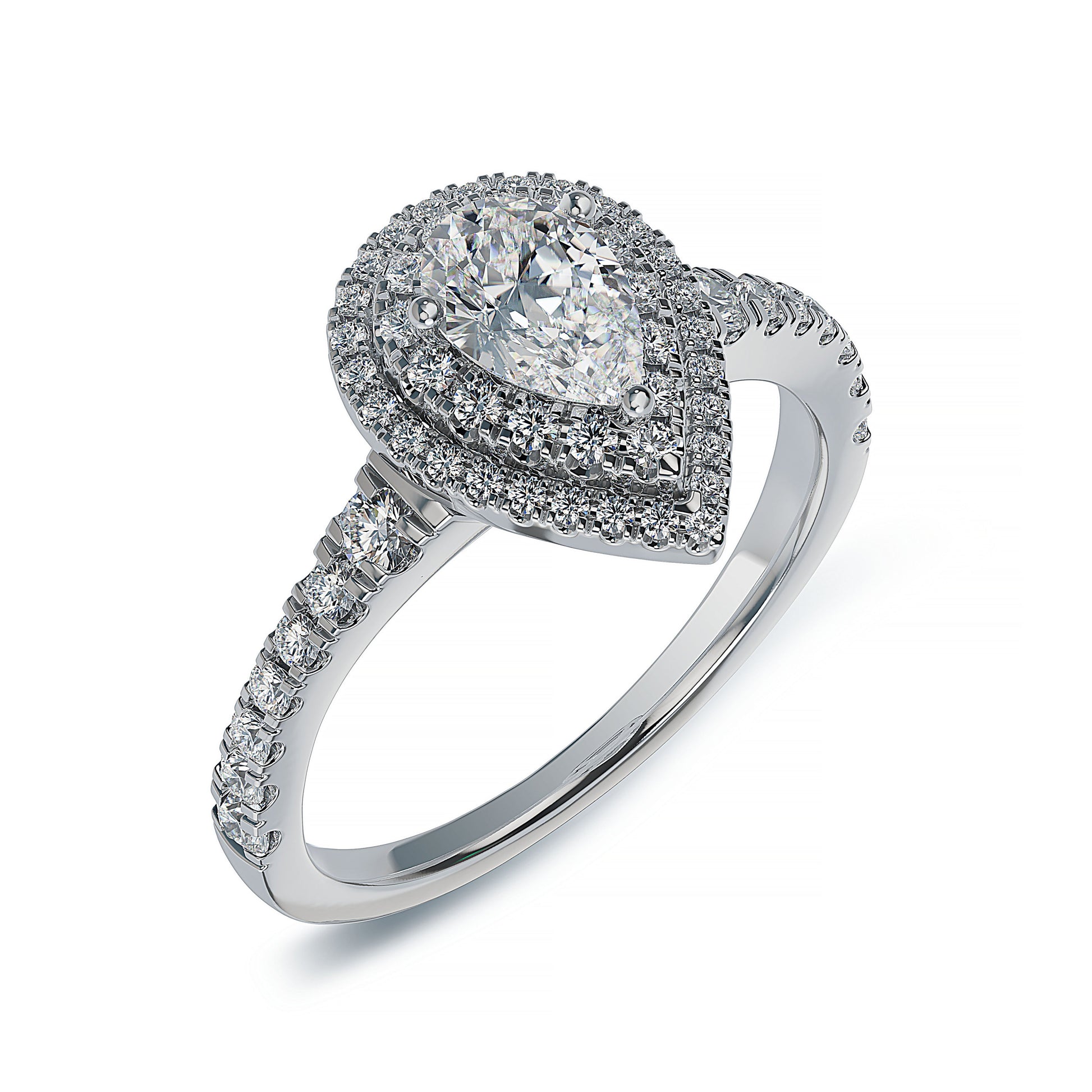 Lab Grown Diamond Halo Engagement Ring (8055183147238) (10220920111297)