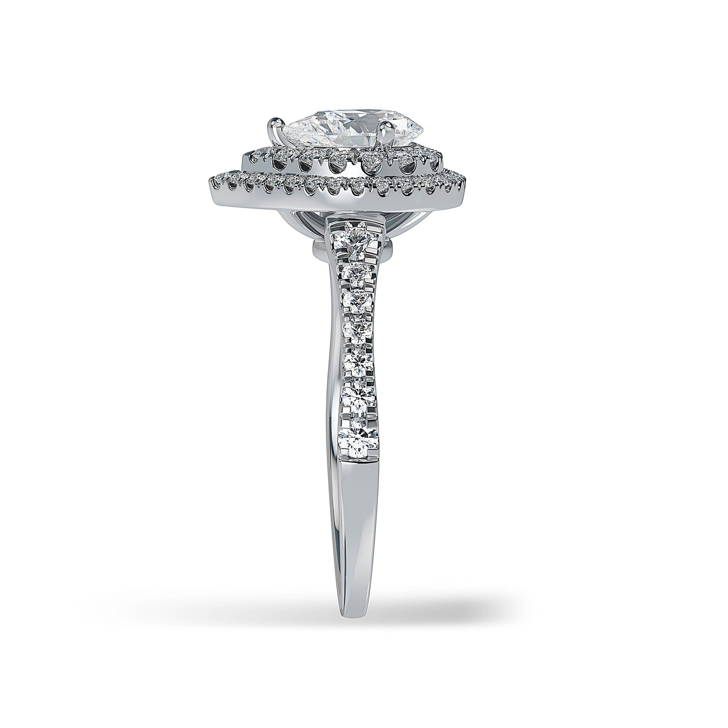 Lab Grown Diamond Halo Engagement Ring (8055183147238) (10220920111297)