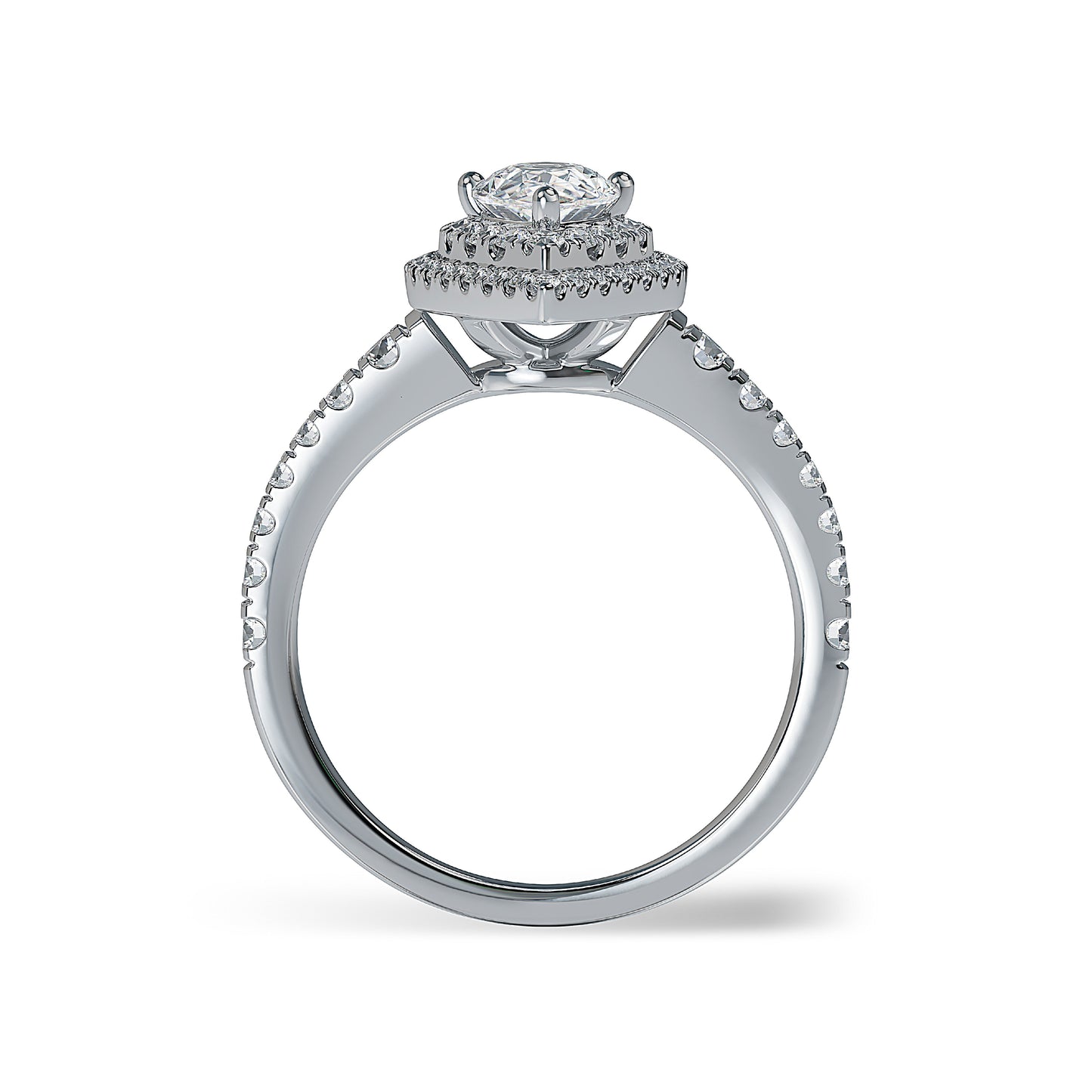 Lab Grown Diamond Halo Engagement Ring (8055183147238) (10220920111297)
