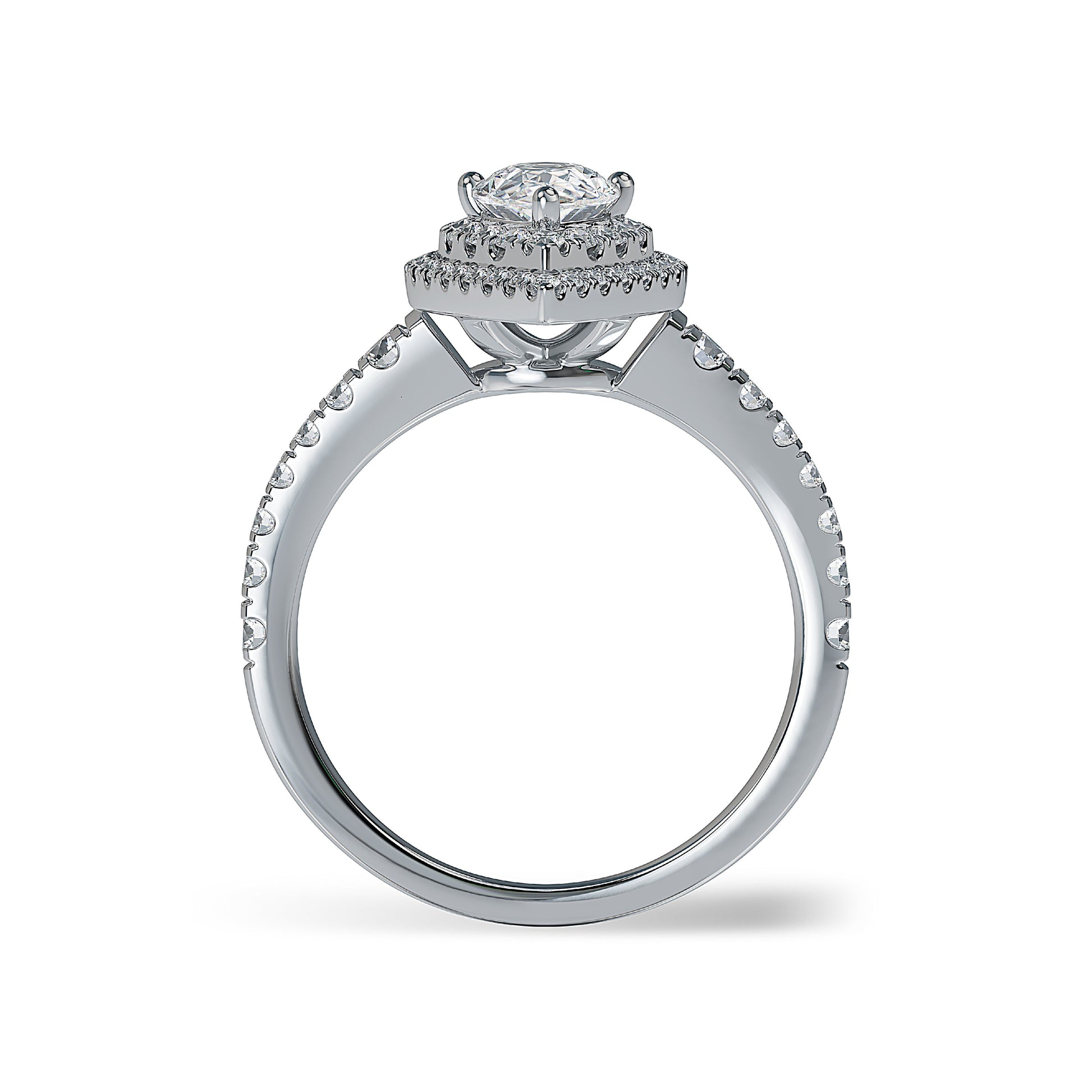 Lab Grown Diamond Halo Engagement Ring (8055183147238) (10220920111297)