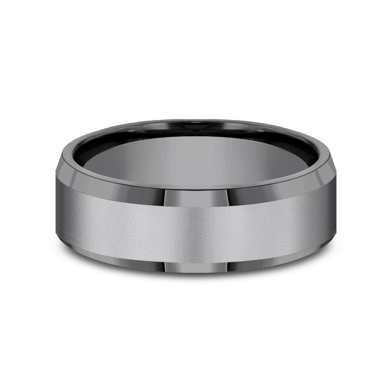 7mm Dark Tantalum Sandblast Finish Wedding Band (9039386935526) (10800540582081)