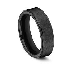 7mm Black Titanium Swirl Finished Wedding Band (9039386050790) (10800541434049)