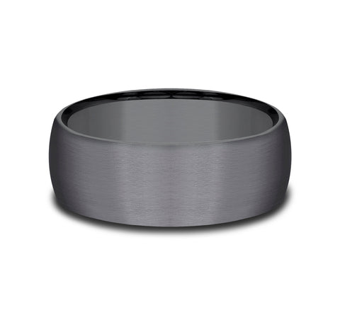 8mm Dark Tantalum Satin Finish Wedding Band (9039386837222)